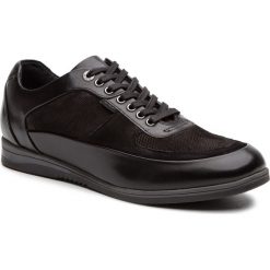 Sneakersy QUAZI - QZ-12-02-000097 601. Czarne sneakersy męskie QUAZI, na co dzień, bez wzorów, ze skóry, bez zapięcia. Za 259,00 zł.