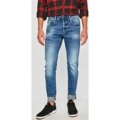G-Star Raw - Jeansy 3301 Slim. Niebieskie jeansy męskie G-Star RAW, z aplikacjami, retro. W wyprzedaży za 339,90 zł.
