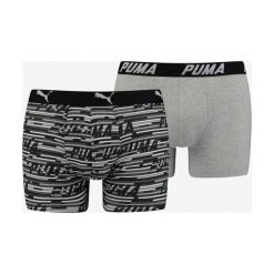 Puma 2-pack Bokserki Czarny Szary. Szare bokserki męskie Puma, bez wzorów, z elastanu. Za 85,95 zł.