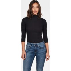 G-Star Raw - Bluzka. Czarne bluzki damskie G-Star RAW, m, bez wzorów, z elastanu, retro, z golfem, z długim rękawem. Za 279,90 zł.