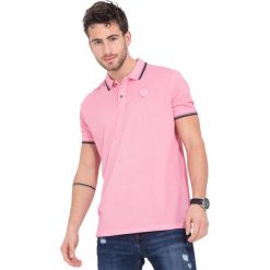 Koszulka polo w kolorze różowym. Różowe koszulki polo męskie Backlight, m, z haftami, bez rękawów. W wyprzedaży za 99,95 zł.