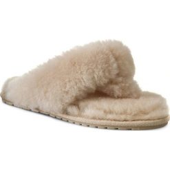 Kapcie EMU AUSTRALIA - Tova W10105 Natural. Brązowe klapki damskie EMU Australia, bez wzorów, z wełny, bez obcasa. W wyprzedaży za 199,00 zł.