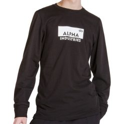 ALPHA INDUSTRIES LONGSLEEVE BOX LOGO LS > 19851603. Bluzy męskie Alpha Industries, xxl, bez wzorów, z bawełny, klasyczne, z okrągłym kołnierzem, z długim rękawem, długie, bez kaptura. W wyprzedaży za 139,99 zł.