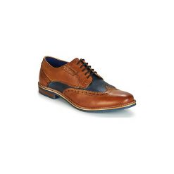 Derby Bugatti TROISCINQ. Pomarańczowe półbuty męskie Bugatti, bez wzorów, bez zapięcia. Za 399,95 zł.