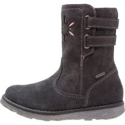 Superfit EMMA Kozaki charcoal/multicolor. Szare buty zimowe damskie Superfit, z weluru, na wysokim obcasie. W wyprzedaży za 319,20 zł.