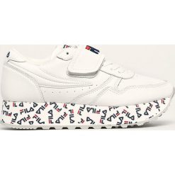 Fila - Buty skórzane Orbit Zeppa Strap. Białe buty sportowe damskie Fila, ze skóry. W wyprzedaży za 349,90 zł.