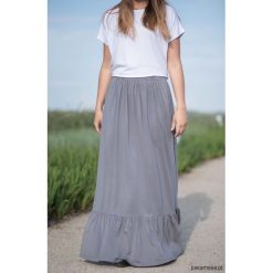 Maxi spódnica boho z kieszeniami. Szare długie spódnice marki Pakamera, boho. Za 219,00 zł.