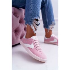 Obuwie Sportowe Damskie Big Star Różowe DD274295. Różowe buty sportowe damskie Tagless, bez wzorów, ze skóry ekologicznej, sportowe. Za 109,00 zł.