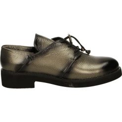 Półbuty - 967010 ORO159. Czarne półbuty damskie skórzane marki Kazar, na wysokim obcasie. Za 239,00 zł.