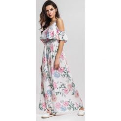 Biała Sukienka Petunia. Białe sukienki damskie other, na lato, s, bez wzorów, eleganckie, bez kołnierzyka, bez rękawów. Za 59,99 zł.