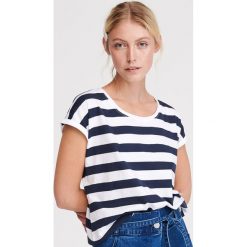 T-shirt z bawełny organicznej - Wielobarwny. Szare t-shirty damskie Reserved, s, bez wzorów, z bawełny, bez kołnierzyka. Za 24,99 zł.