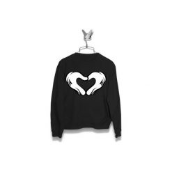 Bluza Mickey Mouse Heart Damska. Czarne bluzy damskie Failfake, xs, z motywem z bajki, bez rękawów, bez kaptura. Za 160,00 zł.