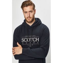 Scotch & Soda - Bluza. Czarne bluzy męskie xl, z nadrukiem, z bawełny, z kapturem. W wyprzedaży za 349,90 zł.