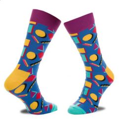 Skarpetki męskie: Skarpety Wysokie Męskie HAPPY SOCKS - NIN01-6000 Granatowy Kolorowy