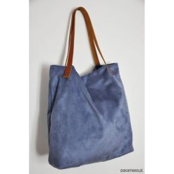 Torba tote XXL - szaroniebieska. Niebieskie torebki klasyczne damskie Pakamera, ze skóry, duże. Za 119,00 zł.