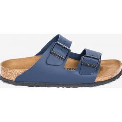 Birkenstock - Klapki. Niebieskie kapcie męskie Birkenstock, ze skóry. Za 269,90 zł.