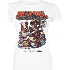 Bluzki asymetryczne: Deadpool Royalties Koszulka damska biały