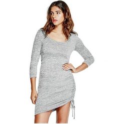 Guess Annette Ruched Ubiera Sweter Dress (Rozmiar Xs). Szare swetry damskie marki Guess, xs, z aplikacjami, bez rękawów, bez kaptura. Za 0,00 zł.