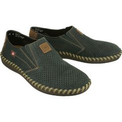 RIEKER B2455-14 blue, półbuty męskie. Niebieskie półbuty męskie Rieker, bez wzorów, bez zapięcia. Za 289,90 zł.