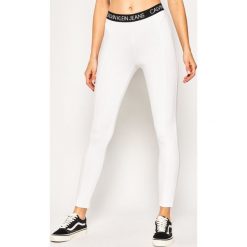 Legginsy Calvin Klein Jeans J20J213519. Białe spodnie damskie Calvin Klein Jeans, l, z elastanu. W wyprzedaży za 269,00 zł.