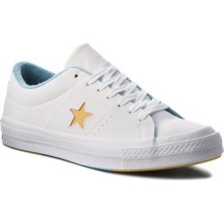 Tenisówki CONVERSE - One Star Ox 160593C White/Mineral Yelow/Shoreline. Białe półbuty męskie Converse, na co dzień, bez wzorów, z gumy, retro, bez zapięcia. W wyprzedaży za 229,00 zł.