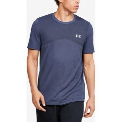 Under Armour Seamless Koszulka Niebieski. Niebieskie podkoszulki męskie Under Armour, m, bez wzorów, z poliesteru, z krótkim rękawem. Za 206,95 zł.