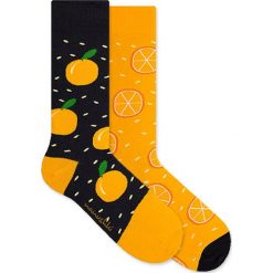 Nanushki - Skarpetki Crazy Orange. Brązowe skarpetki damskie marki Nanushki, z bawełny. Za 25,90 zł.