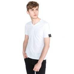 Replay Koszulka Biały. Białe podkoszulki męskie Replay, xl, z haftami, z bawełny. Za 154,95 zł.