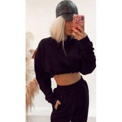 Bluza damska SEVELINA BLACK. Czarne bluzy sportowe damskie IVET, m, bez wzorów, bez rękawów, bez kaptura. W wyprzedaży za 79,00 zł.