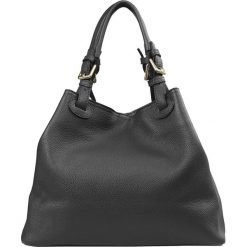 Torebki klasyczne damskie: Skórzana torebka „Mandoline” w kolorze antracytowym – 34 x 29 x 16 cm