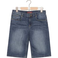 Guess Szorty Niebieski. Niebieskie spodenki i szorty męskie Guess, z aplikacjami, z elastanu, vintage. Za 180,95 zł.