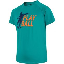 Koszulka sportowa chłopięca (122-164) JTSM405 - turkusowy melanż. Niebieskie t-shirty chłopięce bez wzorów, z dzianiny, bez rękawów. W wyprzedaży za 39,99 zł.