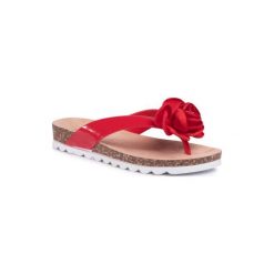 BASSANO WLLS19-39 Czerwony. Czerwone klapki damskie Bassano, bez wzorów, z tworzywa sztucznego, bez obcasa. Za 49,99 zł.