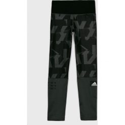 Adidas Performance - Legginsy dziecięce 140-170 cm. Szare spodnie dziewczęce marki adidas Performance, bez wzorów, z elastanu, climalite (adidas). Za 139,90 zł.