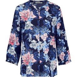 Bluzka w kolorze granatowo-jasnoróżowym. Różowe bluzki damskie Gerry Weber, bez wzorów, z wiskozy, bez kołnierzyka, bez rękawów. W wyprzedaży za 129,95 zł.