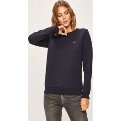 Lacoste - Bluza. Niebieskie bluzy damskie Lacoste, bez wzorów, z bawełny, bez rękawów, bez kaptura. Za 549,90 zł.