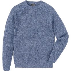Swetry klasyczne męskie: Sweter w prążek Regular Fit bonprix ciemnoniebieski melanż
