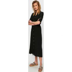 Answear - Sukienka. Czarne sukienki damskie ANSWEAR, na co dzień, s, w paski, z wiskozy, casualowe, bez kołnierzyka, bez rękawów, rozkloszowane. Za 149,90 zł.