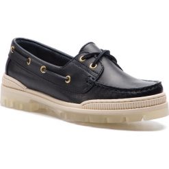 Mokasyny TOMMY HILFIGER - Sporty Tommy Boat Shoe FW0FW04031 Midnight. Niebieskie mokasyny damskie TOMMY HILFIGER, ze skóry, sportowe, na obcasie. Za 579,00 zł.