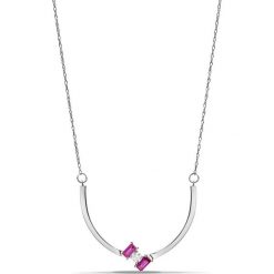 Naszyjniki damskie: Naszyjnik – złoto białe 750, Brylant 0,08ct…