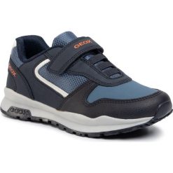 Sneakersy GEOX - J Coridan B. B J025DB 0MEFU C0700 S Navy/Avio. Niebieskie trampki chłopięce Geox, bez wzorów, ze skóry ekologicznej, na rzepy. Za 219,00 zł.