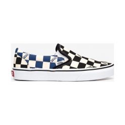 Vans Classic Slip On Buty Czarny Niebieski Biały. Niebieskie trampki i tenisówki damskie Vans, w kratkę, z materiału, bez zapięcia. Za 307,95 zł.