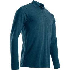 Koszulka polo do golfa męska. Niebieskie koszulki męskie INESIS, s, bez wzorów, z bawełny, z golfem, z długim rękawem, długie. Za 49,99 zł.