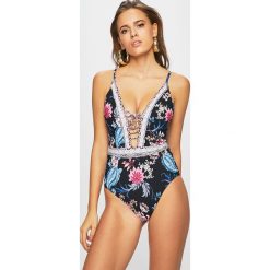 Seafolly - Strój kąpielowy Water Garden. Czarne stroje kąpielowe damskie Seafolly, bez wzorów, z elastanu. W wyprzedaży za 319,90 zł.