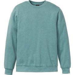 Bluza z okrągłym dekoltem bonprix zielony mineralny. Niebieskie bluzy męskie bonprix, xl, bez wzorów, z dzianiny, z okrągłym kołnierzem, bez rękawów, bez kaptura. Za 44,99 zł.