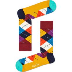 Happy Socks - Skarpety Argyle. Pomarańczowe skarpetki męskie Happy Socks, bez wzorów, z elastanu. Za 39,90 zł.