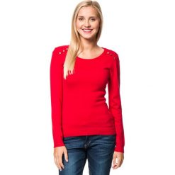 Sweter w kolorze czerwonym. Czerwone bez kategorii marki William de Faye, z kaszmiru, z okrągłym kołnierzem. W wyprzedaży za 129,95 zł.