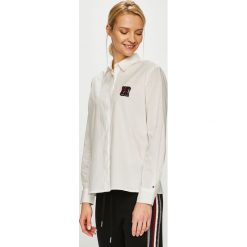 Tommy Hilfiger - Koszula. Szare koszule damskie TOMMY HILFIGER, z bawełny, casualowe, z klasycznym kołnierzykiem, z długim rękawem. Za 399,90 zł.
