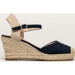 Answear - Espadryle Simius. Niebieskie koturny damskie ANSWEAR, z okrągłym noskiem, bez obcasa, na obcasie, na klamry. Za 119,90 zł.