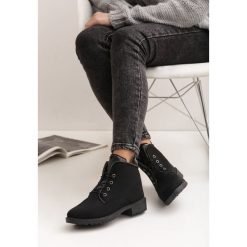 Czarne Zamszowe Botki Stay Together. Czarne botki damskie Renee, z zamszu, za kostkę, bez obcasa, na obcasie, na zamek. Za 129,99 zł.